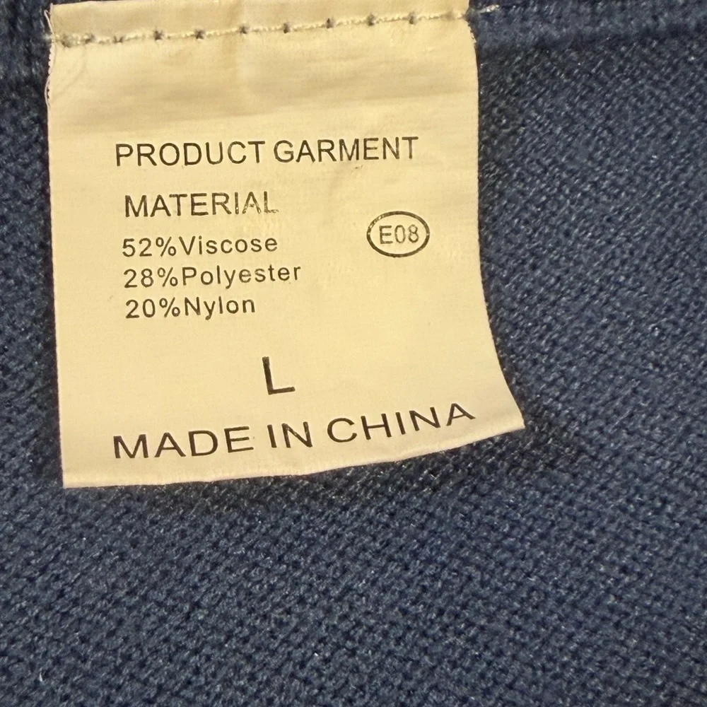 NWOT Women's Soft Blue Sweater Large Top & Pants - Picture 9 of 10